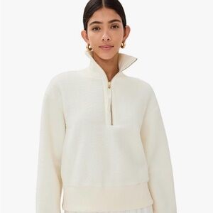 Varley Cream Quarter-Zip Pullover